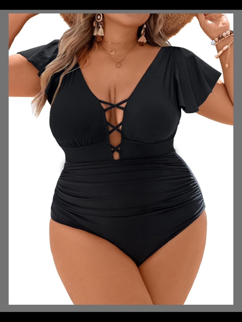 Blooming Jelly Women's Plus Size One Piece Swimsuit Tummy Control Bathing Suits